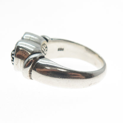 BRIGHTON 925 Sterling Silver Vintage Woven Heart Oxidized Ring Size 7.25