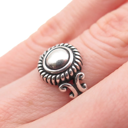 Brighton 925 Sterling Silver Vintage Modernist Oxidized Ring Size 4.75