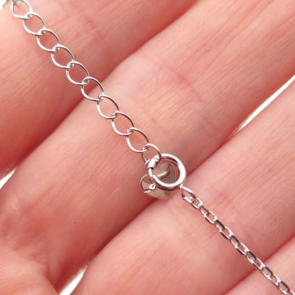 925 Sterling Silver Infinity Cable Link Anklet / Bracelet 6.5-8"