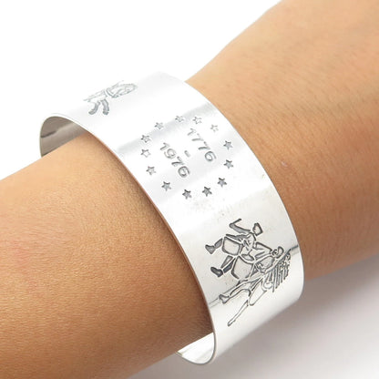 THE THOMAE CO 925 Sterling Silver Vintage 200 Years Independence Bracelet 7.5"