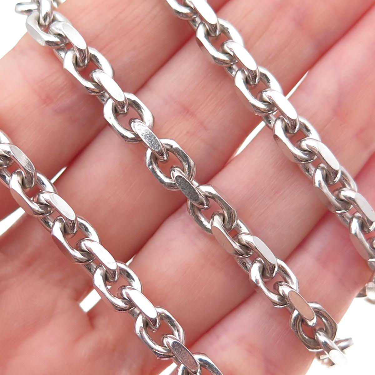 Karizia Spa KA-1772 925 Sterling Silver Italy Cable Chain Necklace 24"