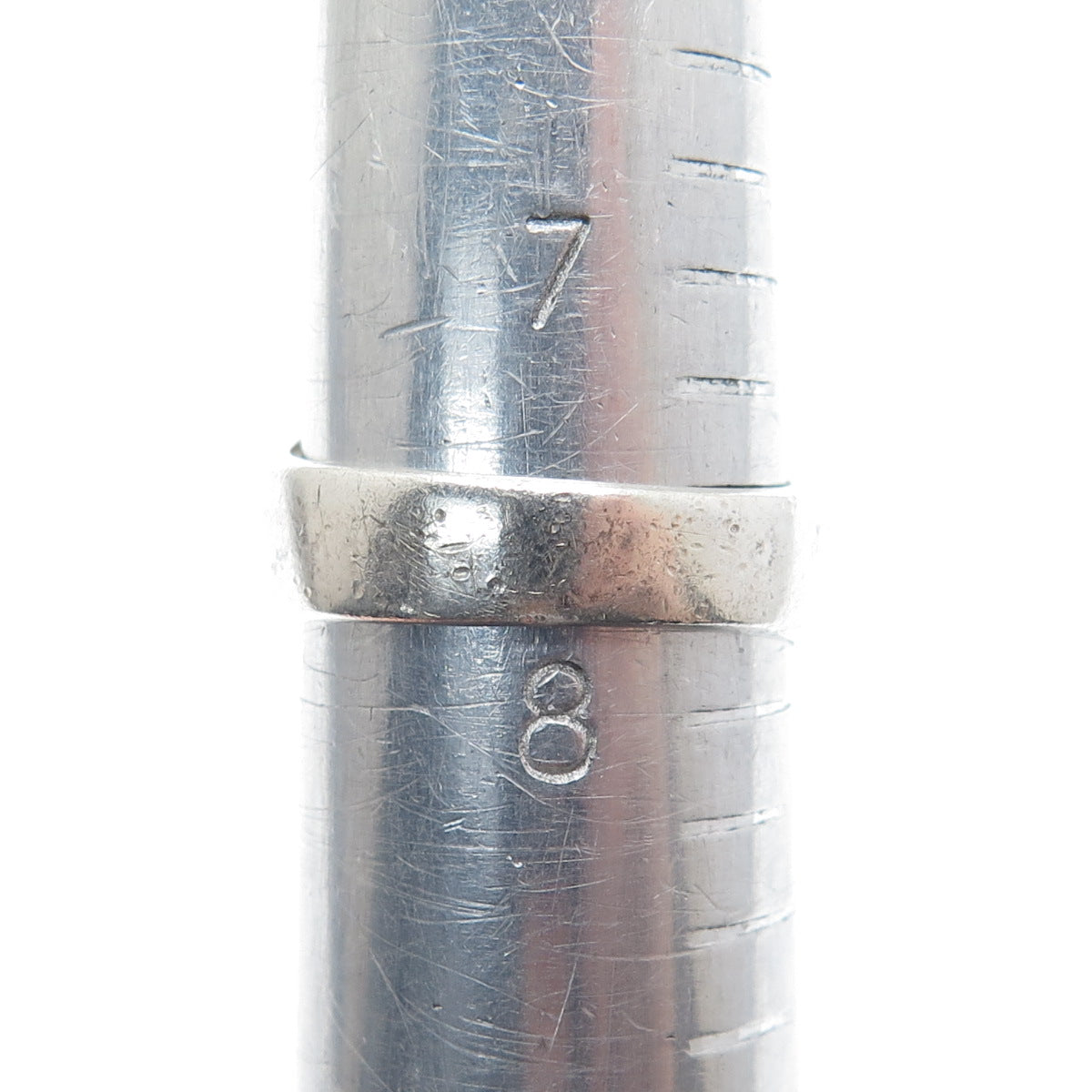 925 Sterling Silver Vintage Mexico Modernist Ring Size 7.75