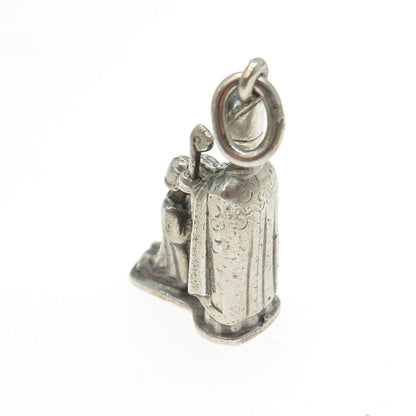 CREED 925 Sterling Silver Antique Catholic Confirmation Religious Charm Pendant