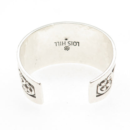 LOIS HILL 925 Sterling Silver Vintage Signature Scroll Adjustable Bracelet 7"