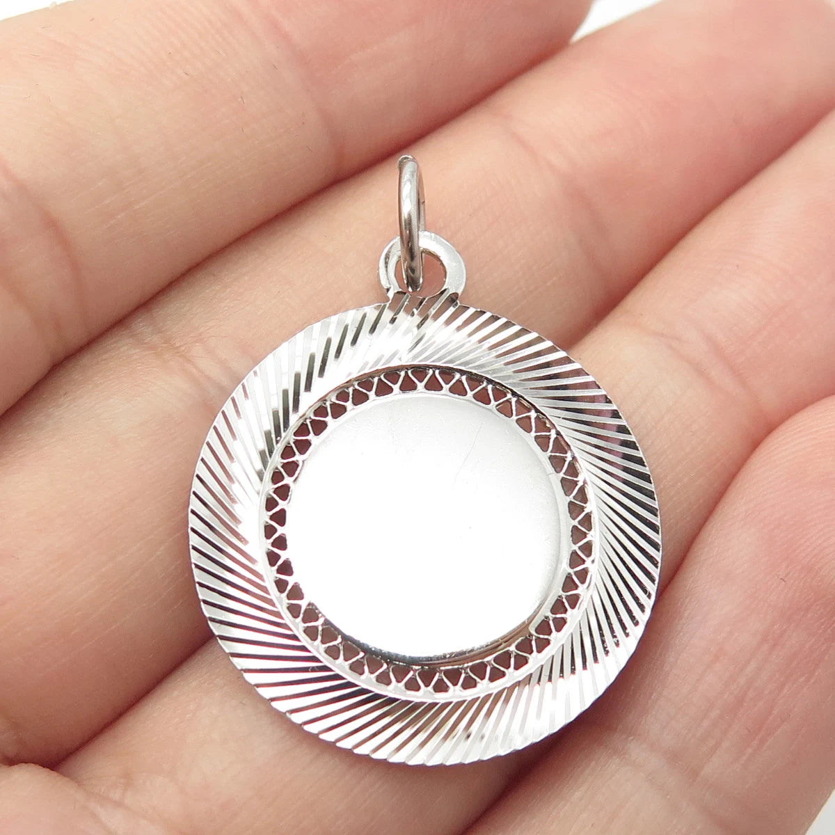 925 Sterling Silver Vintage Lamode Modernist Pendant