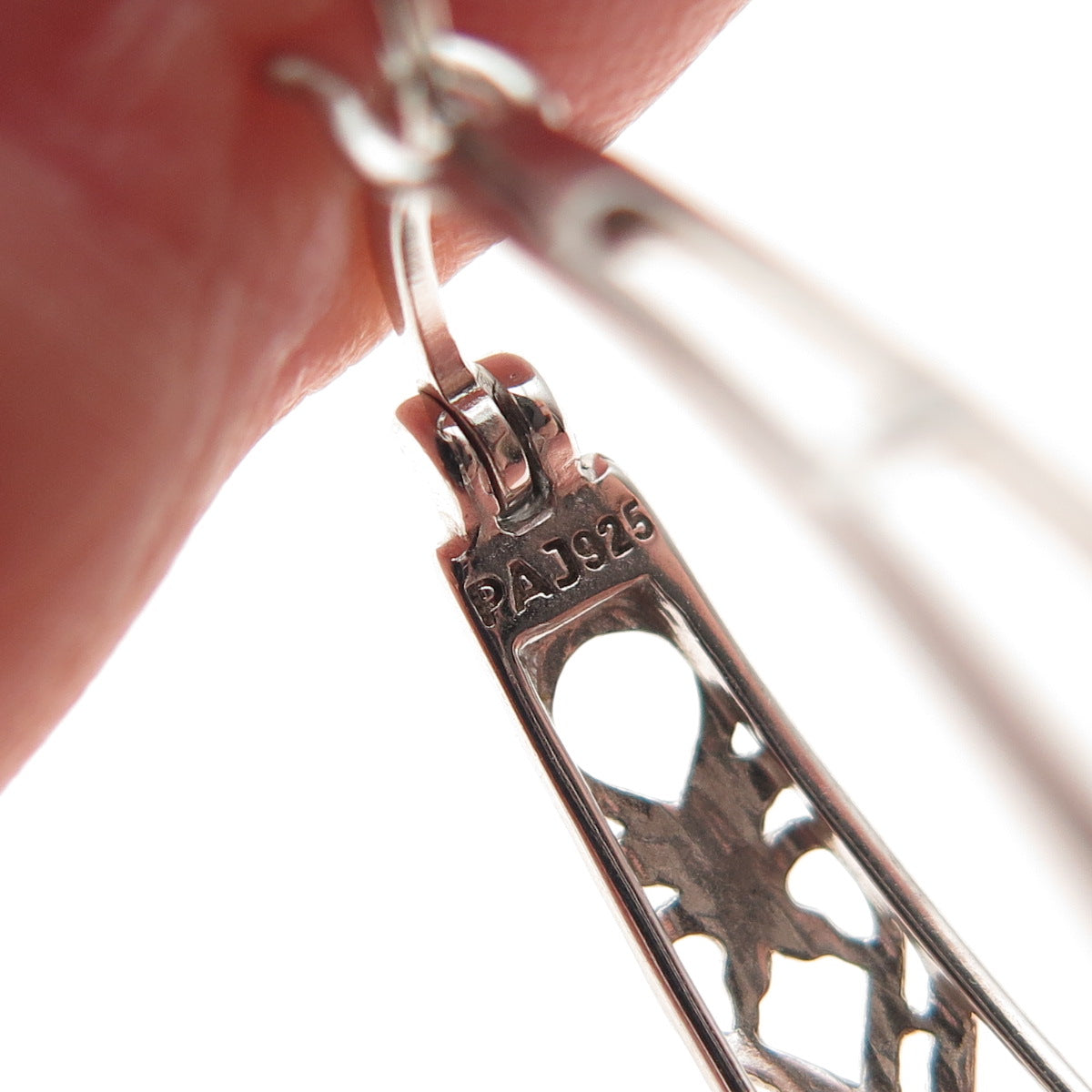 925 Sterling Silver Ornate Heart & Butterfly Oval Hoop Earrings