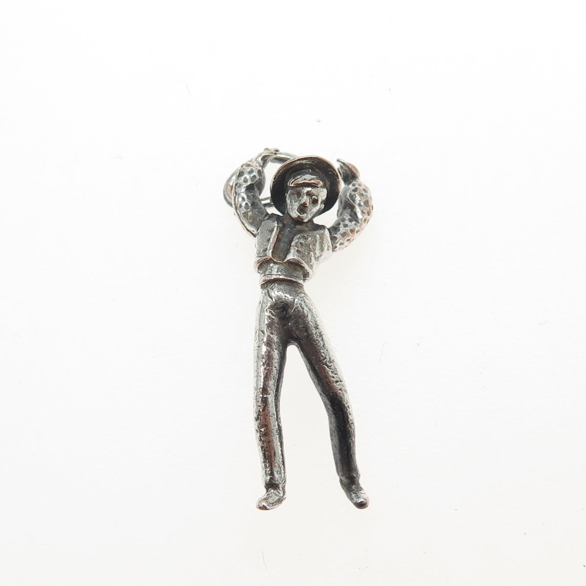 925 Sterling Silver Vintage Flamenco Dancer 3D Pendant