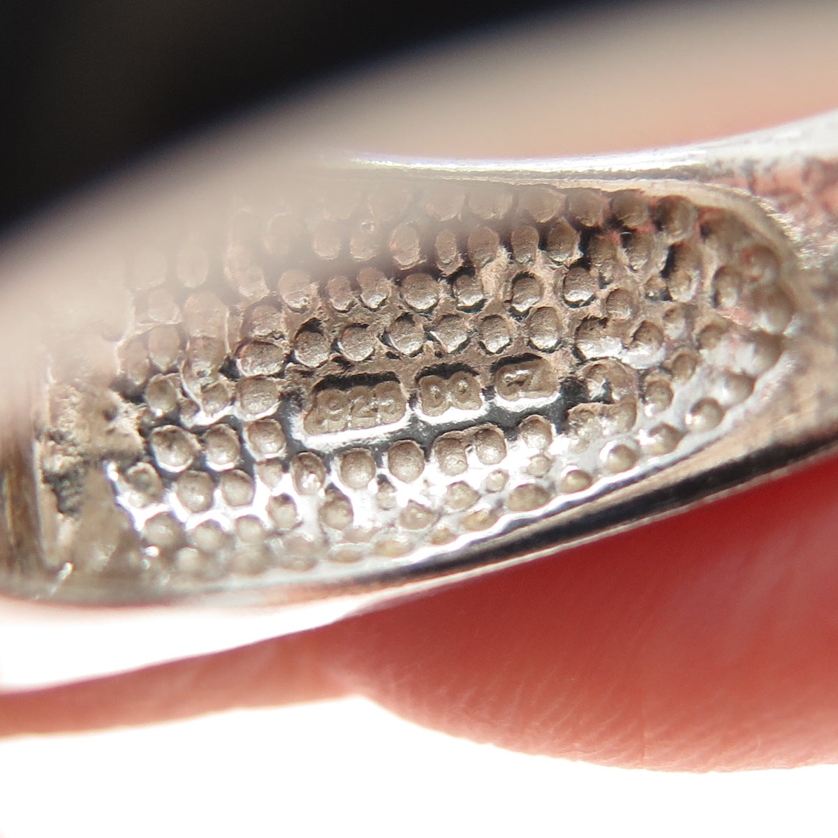 925 Sterling Silver Vintage Emerald-Cut C Z Ribbed Ring Size 8.25