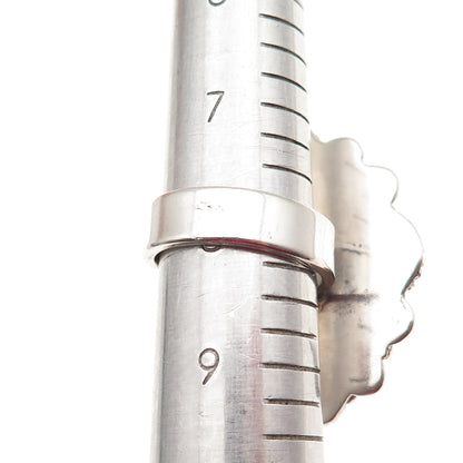 925 Sterling Vintage Real Pink Agate & Mystic Quartz Statement Ring Size 8.25