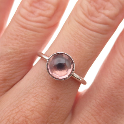 Pandora 925 Sterling Silver Rose Crystal Poetic Droplet Ring Size 6