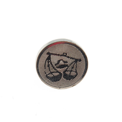 925 Sterling Silver Vintage Libra Zodiac Sign Round Lapel Pin