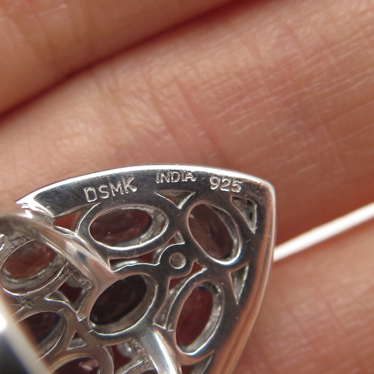 DSMK 925 Sterling Silver Real London & Light Blue White Topaz Ring Size 7