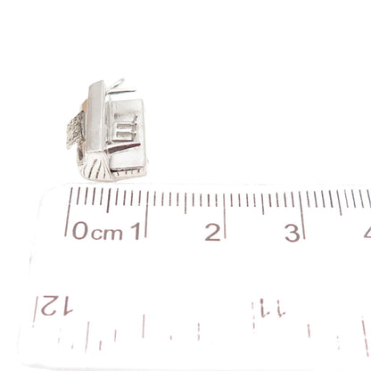 Carl Art 925 Sterling Silver Antique Art Deco Piano 3D Mini Charm Pendant