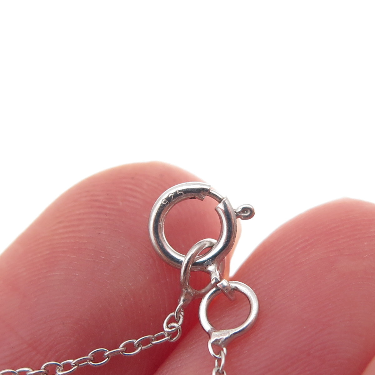 925 Sterling Silver Round-Cut C Z Cross Cable Chain Necklace 18"