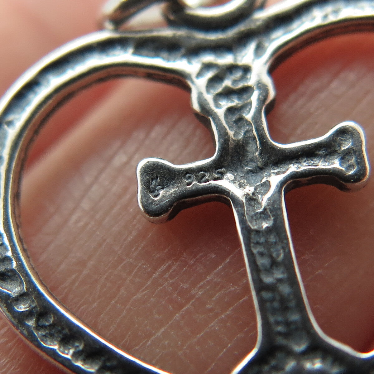 LISA LEE CREATIONS 925 Sterling Silver Vintage Cross & Heart Charm Pendant