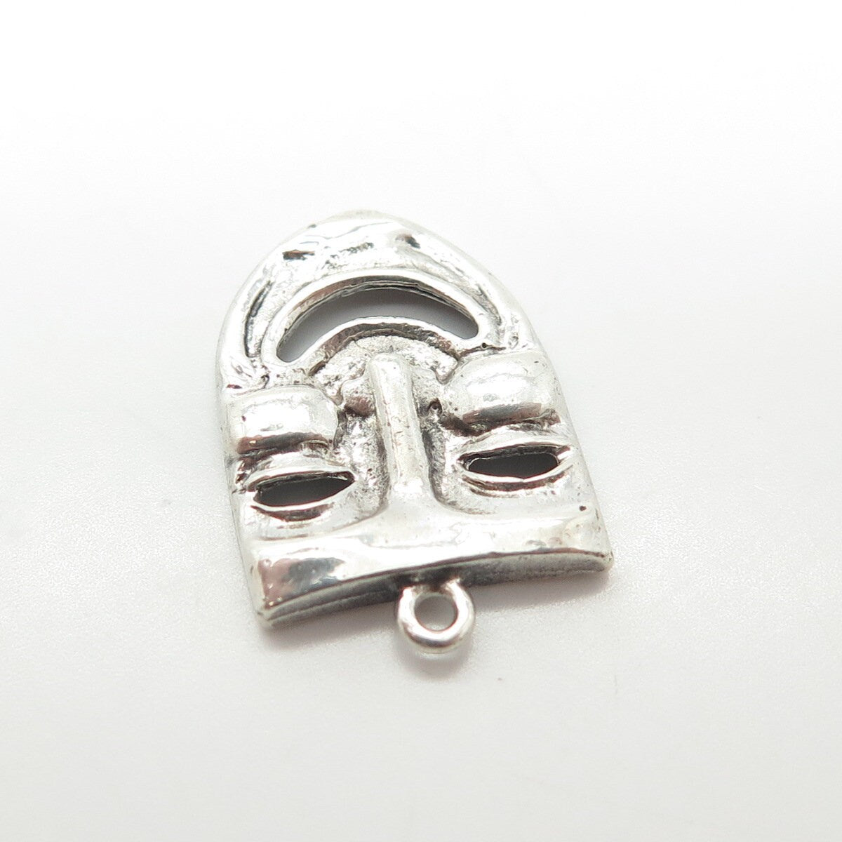 925 Sterling Silver Vintage Comedy Mask Charm Pendant