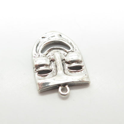 925 Sterling Silver Vintage Comedy Mask Charm Pendant