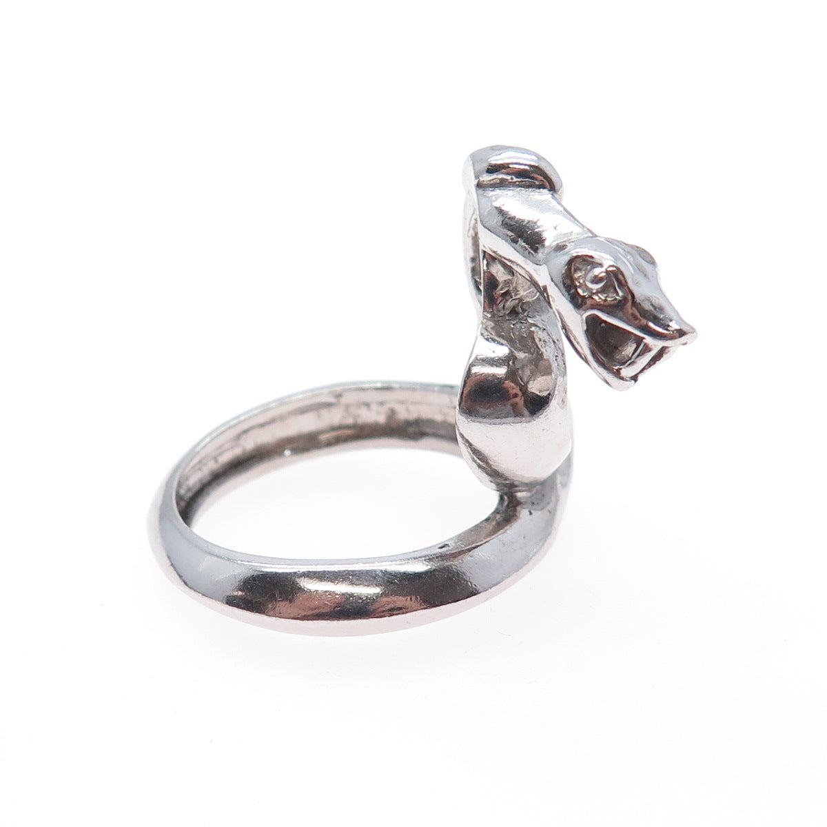 925 Sterling Silver Vintage Snake Ring Size 7.75