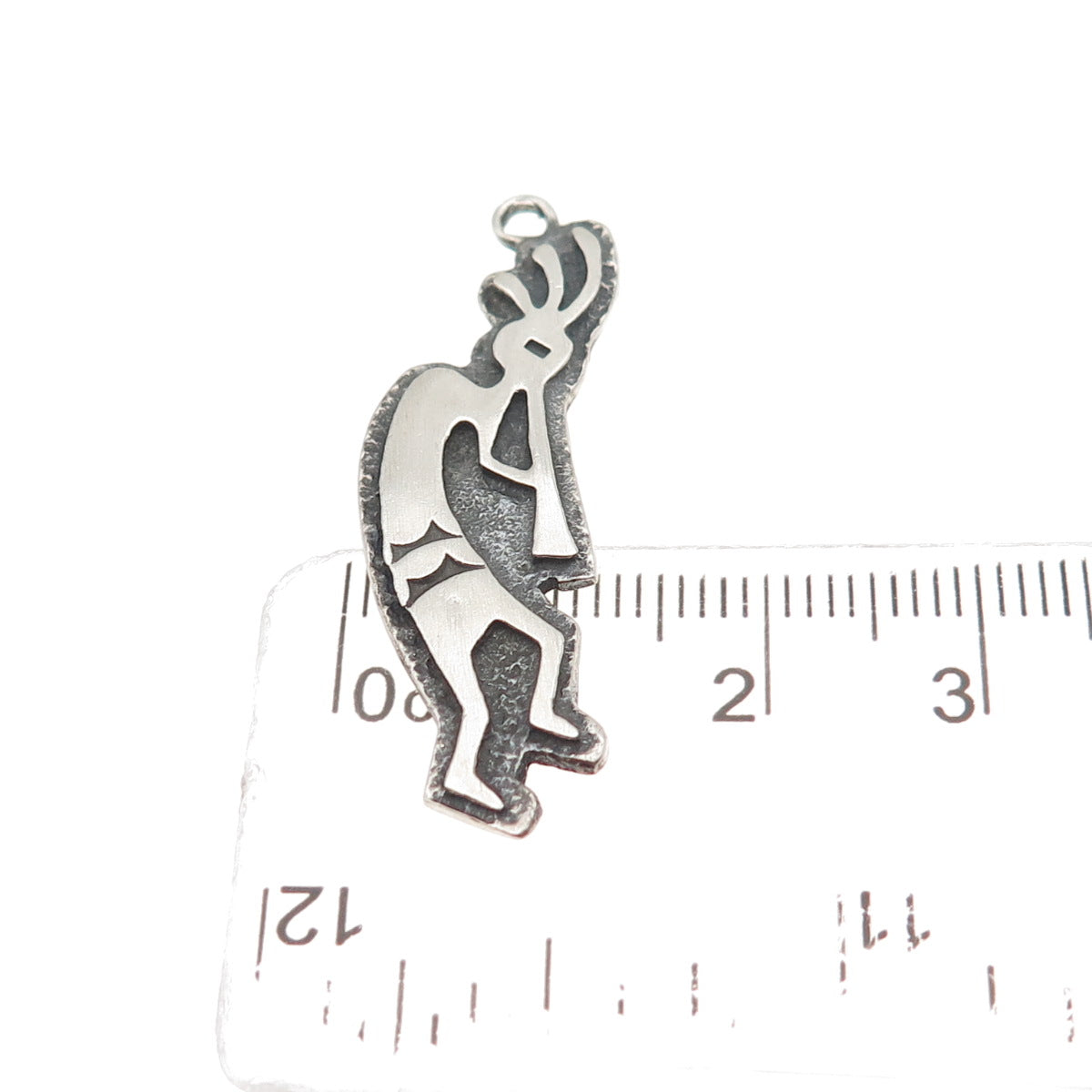 Old Pawn Sterling Silver Vintage Southwestern Kokopelli Oxidized Charm Pendant