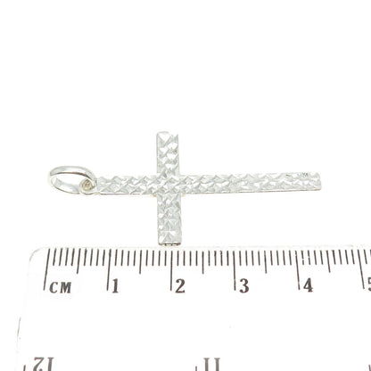 HAN 925 Sterling Silver Engraved Cross Pendant