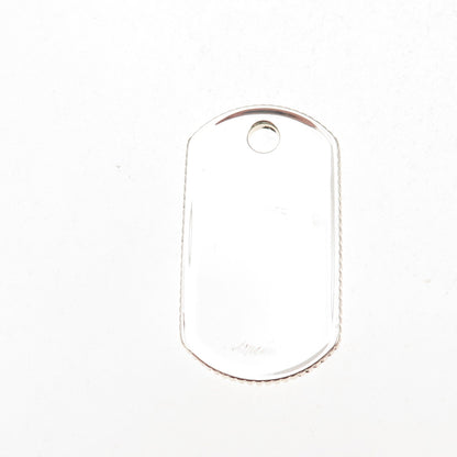 Tiffany & Co. 925 Sterling Silver Vintage 2003 Dog Tag Pendant