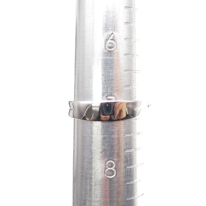 925 Sterling Silver Real Aquamarine & Black Spinel Ring Size 7.25