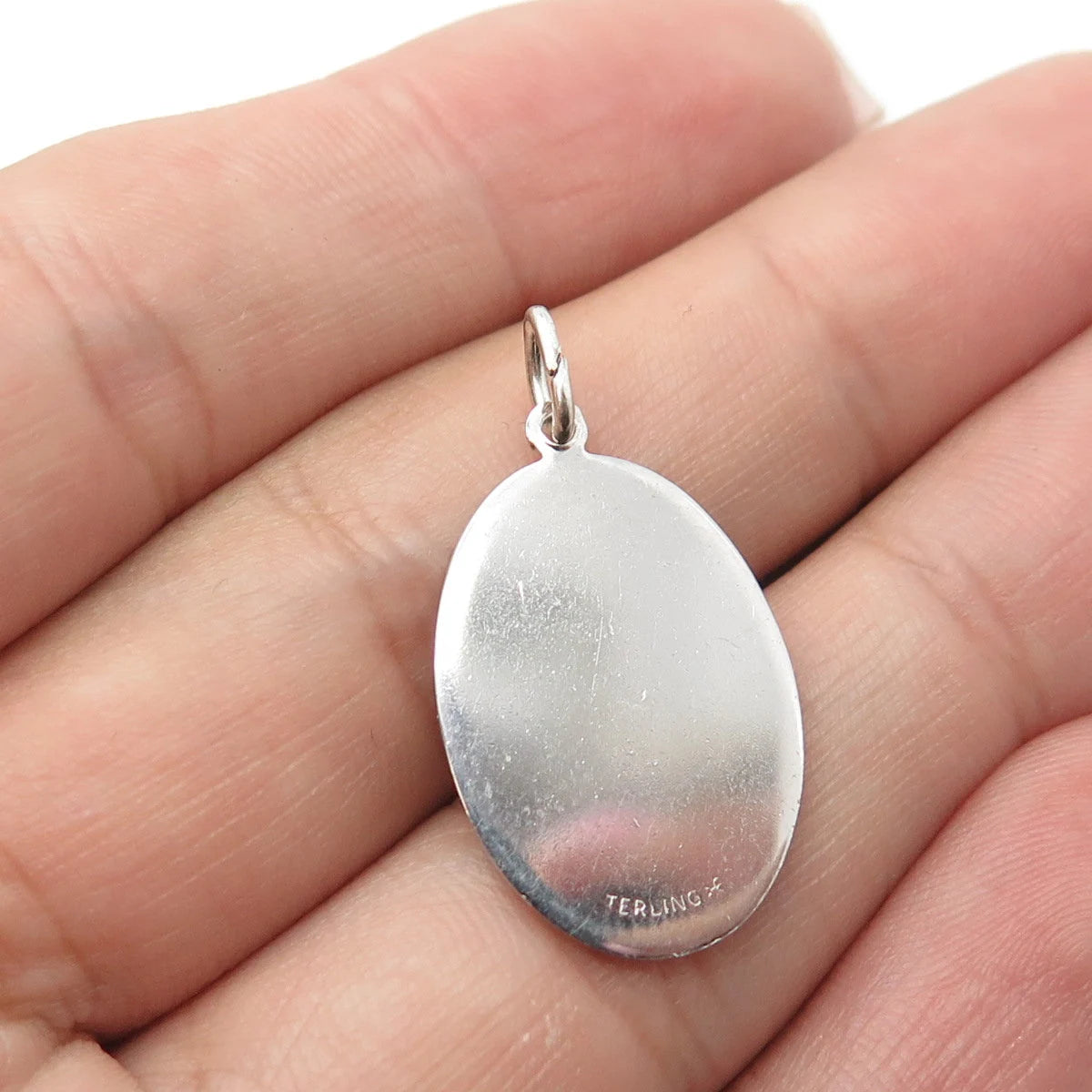 925 Sterling Silver Vintage Griffith & Sons My Confirmation Oval Pendant