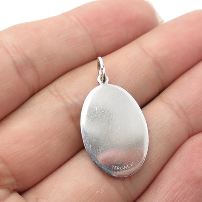 925 Sterling Silver Vintage Griffith & Sons My Confirmation Oval Pendant