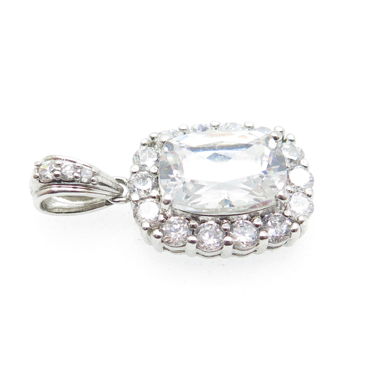ROSS SIMONS 925 Sterling Silver Multi-Cut C Z Sparkle Pendant