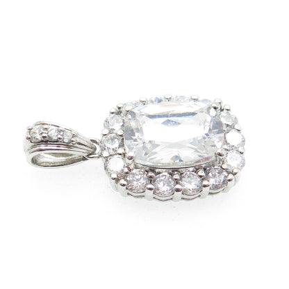 ROSS SIMONS 925 Sterling Silver Multi-Cut C Z Sparkle Pendant
