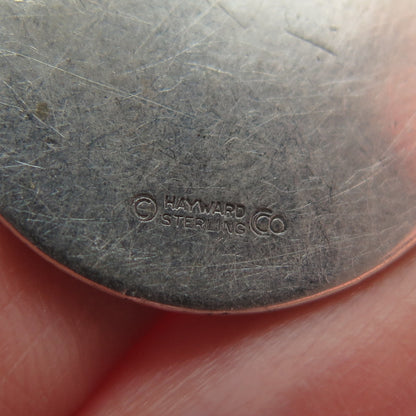 HAYWARD 925 Sterling Antique Art Deco St. Christopher Religious Oxidized Pendant