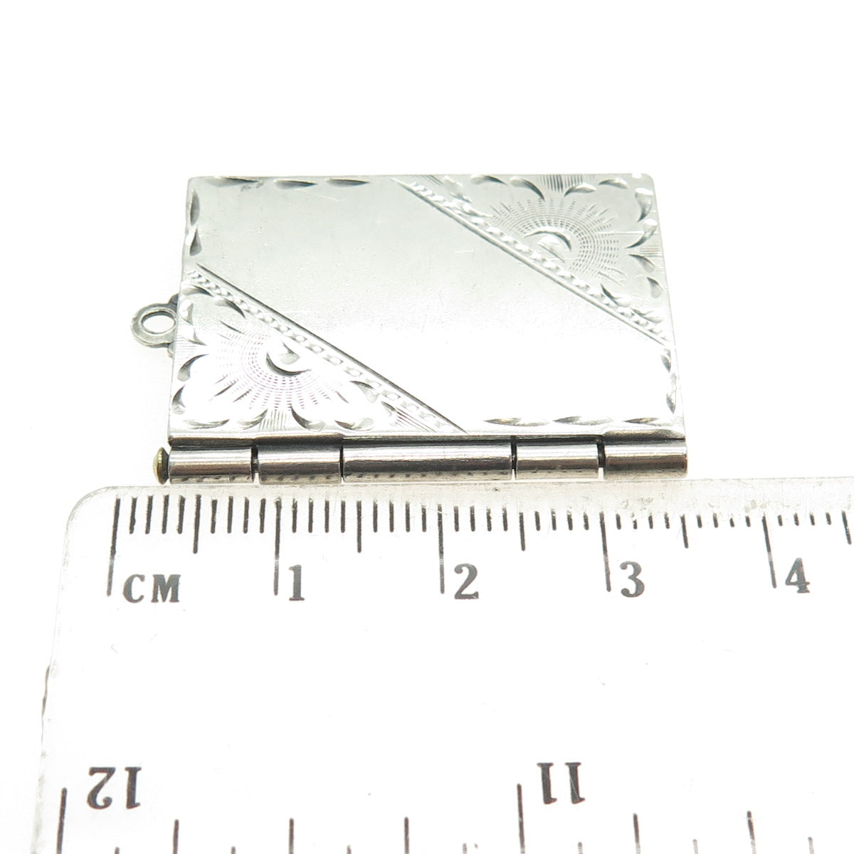 925 Sterling Silver Antique Art Deco St Mary Miraculous Religious Locket Pendant