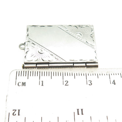 925 Sterling Silver Antique Art Deco St Mary Miraculous Religious Locket Pendant