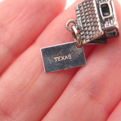 Bell Trading Post 925 Sterling Silver Vintage Cottage Texas 3D Charm Pendant