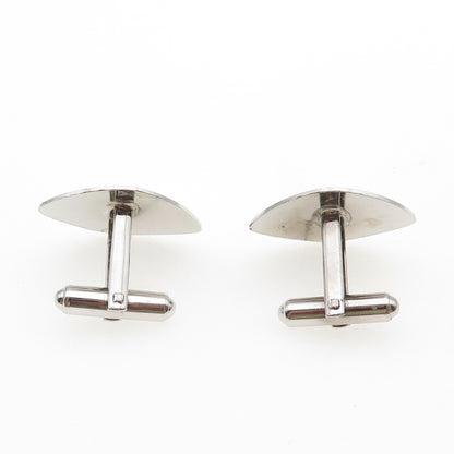 925 Sterling Silver Antique Art Deco JML Engraved Cufflinks