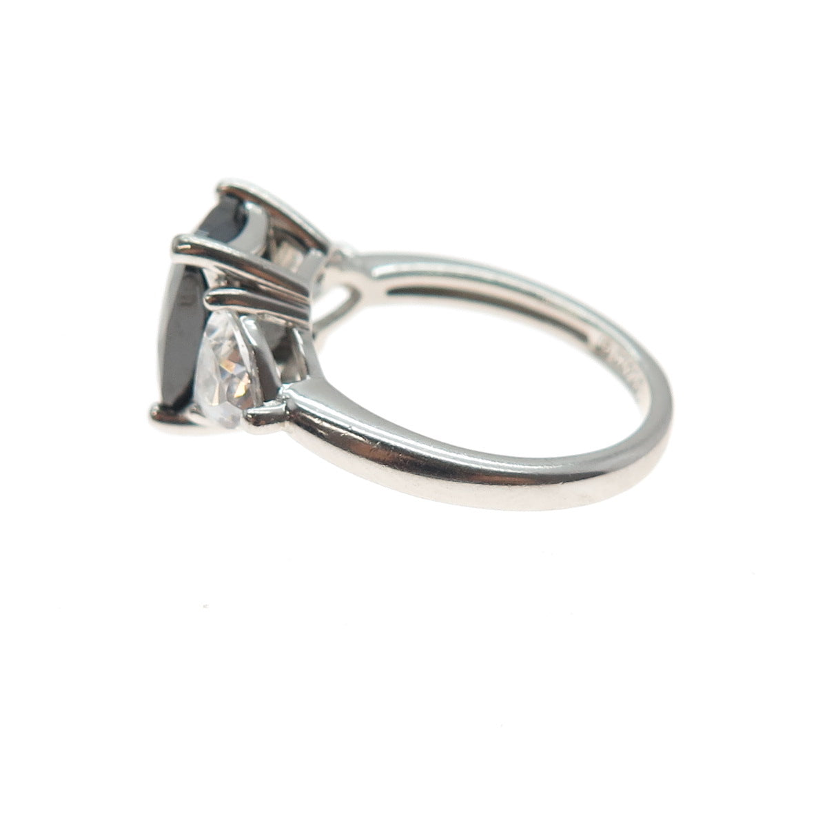 925 Sterling Silver Blue & White C Z Ring Size 7.75