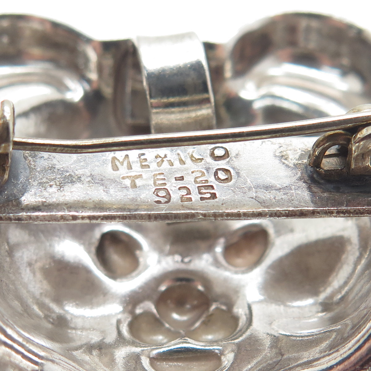 925 Sterling Silver Vintage Mexico Teddy Bear Pin Brooch / Pendant