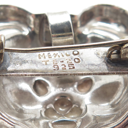 925 Sterling Silver Vintage Mexico Teddy Bear Pin Brooch / Pendant