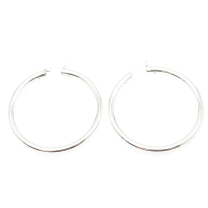 HAN 925 Sterling Silver Smooth Hoop Earrings