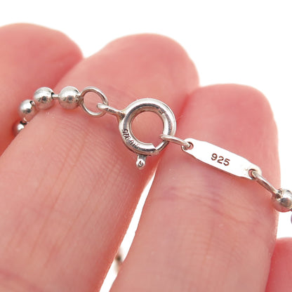 Tiffany & Co. 925 Sterling Silver Vintage Ball Beaded Chain Necklace 36"
