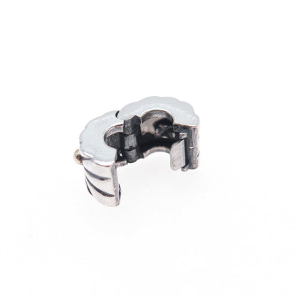 PANDORA 925 Sterling Silver & Gold Sunburst Clip Charm