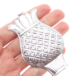 TOWLE 925 Sterling Silver Vintage 1970 Pineapple Whistle Ornament #112
