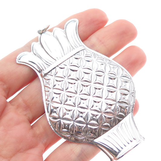 TOWLE 925 Sterling Silver Vintage 1970 Pineapple Whistle Ornament #112
