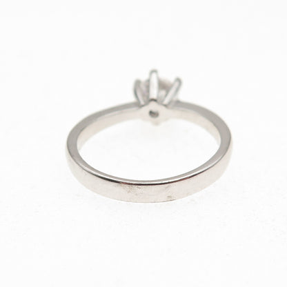 925 Sterling Silver Round-Cut C Z Engagement Ring Size 7.5