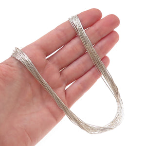 Sunrise Old Pawn Sterling Silver Vintage Multi-Strand Liquid Chain Necklace 24"