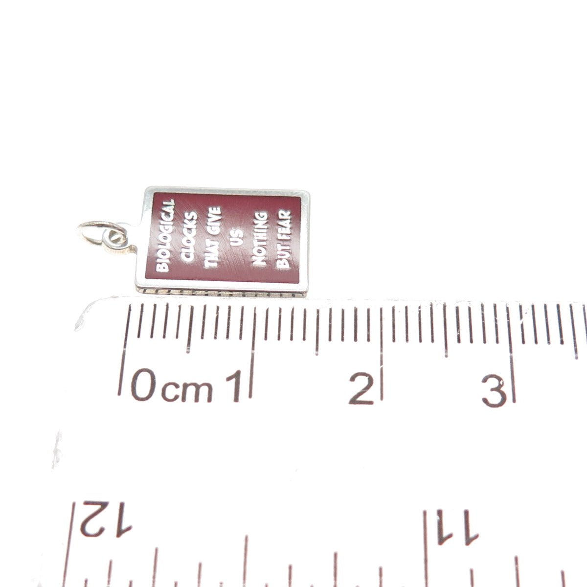 925 Sterling Enamel Biological Clocks That Give Us Nothing But Fear Mini Pendant