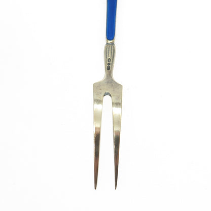 OTTAR HVAL 925S Sterling Silver Gold Plated Vintage Norway Enamel Lemon Fork