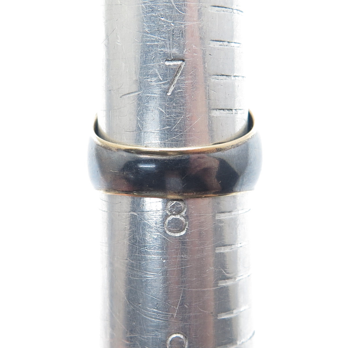 925 Sterling Silver Black Rhodium & 14K Gold Real Diamond Eagle Ring Size 8
