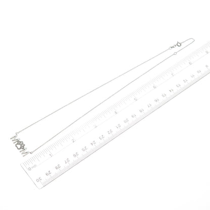 SUN 925 Sterling Silver Real Diamond Mom Dog Paw Cable Chain Necklace 16-18"