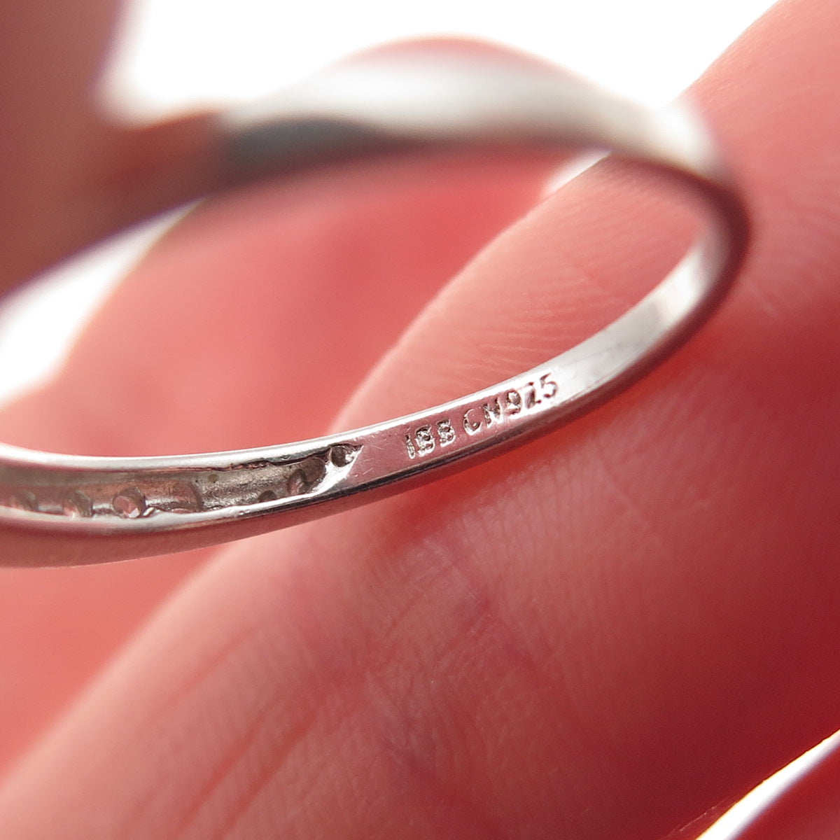 925 Sterling Silver Round-Cut C Z Half Eternity Band Ring Size 7